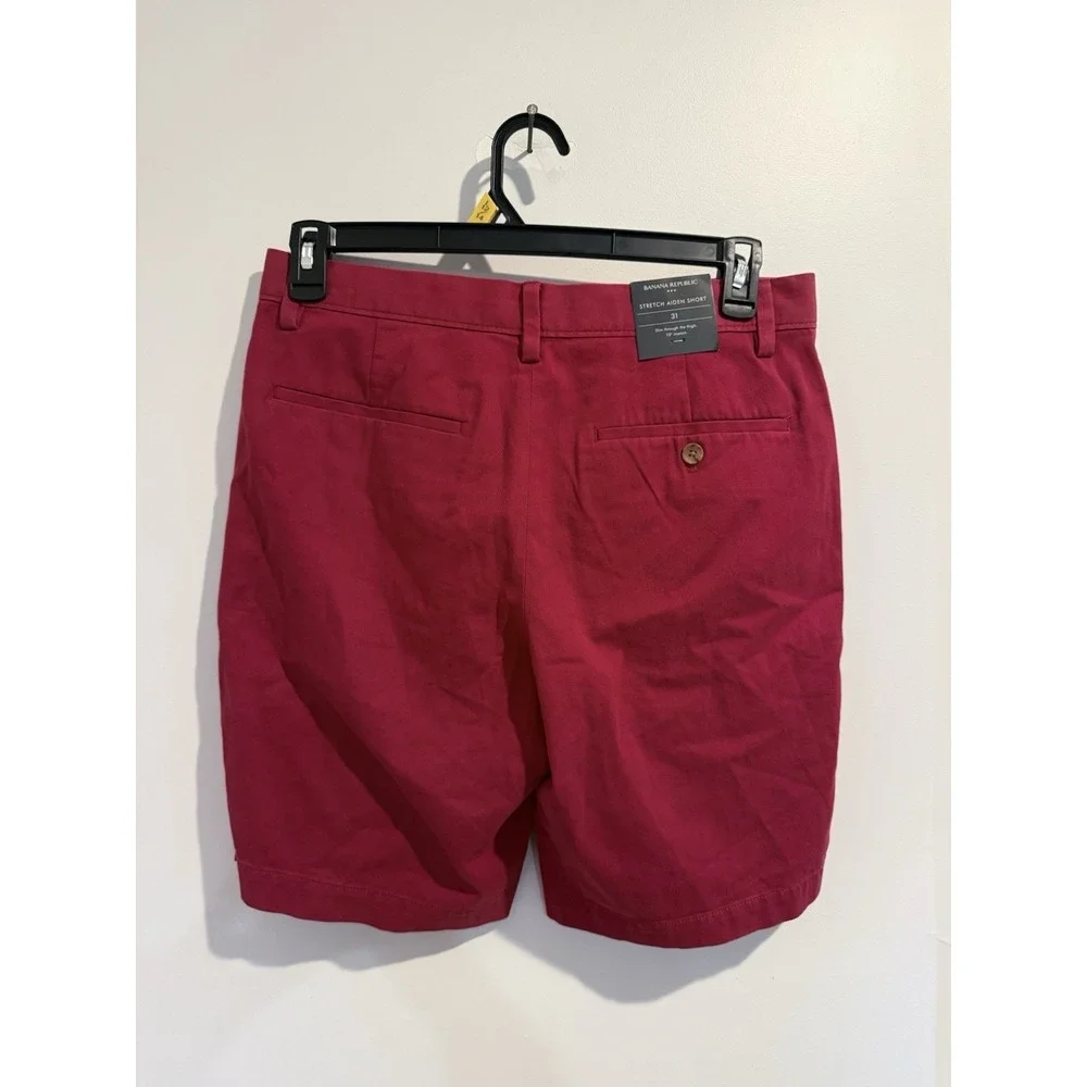 Banana Republic Stretch Aiden Shorts Slim Through‎ Thigh Men's 31 Inseam 10